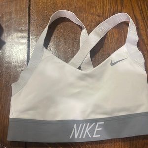 Nike white sports bra